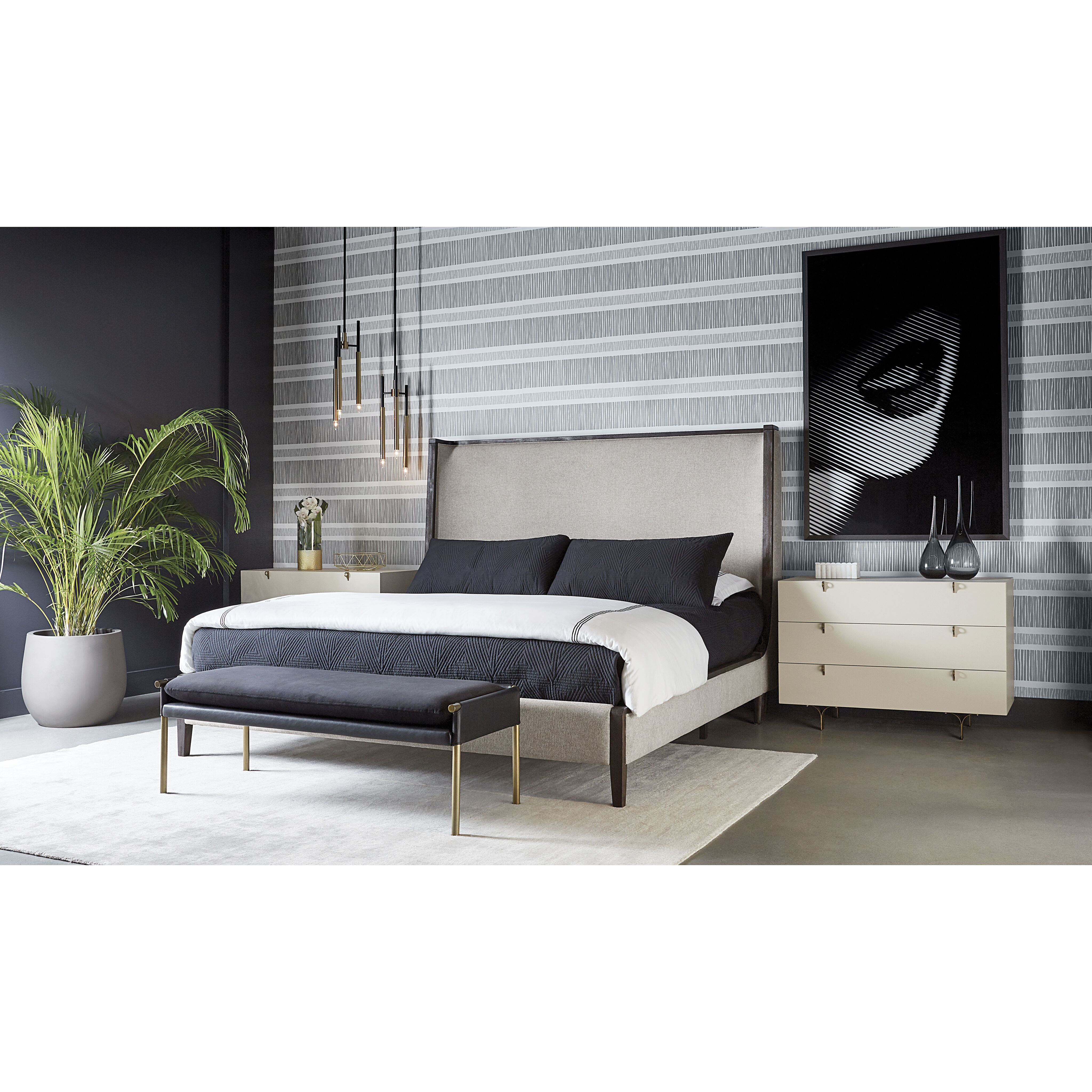 Colette Brown / Belfast Heather Grey Bed, King